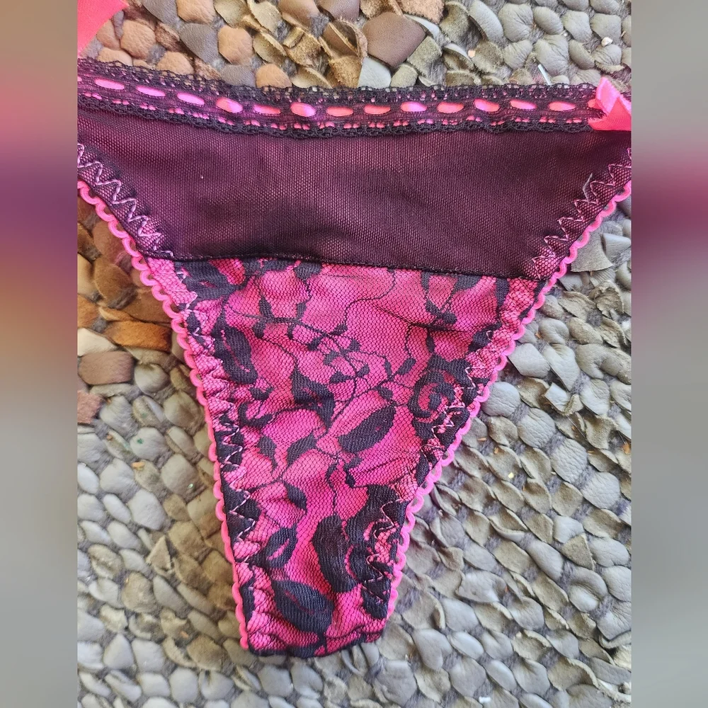 Native Hot Pink Thong Lace Panty